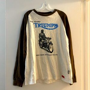 Triumph Vintage Motorcycle Graphic Long Sleeve Shirt